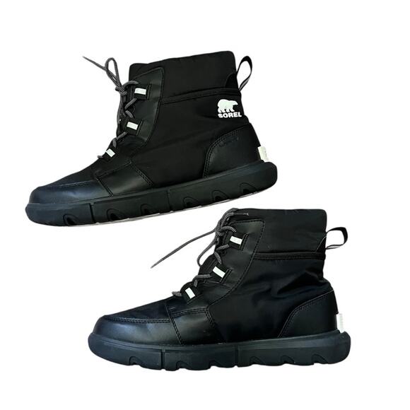 Sorel | Women's Explorer II Carnival Sport Boots Winter Snow Waterproof Black 11 - Picture 3 of 10